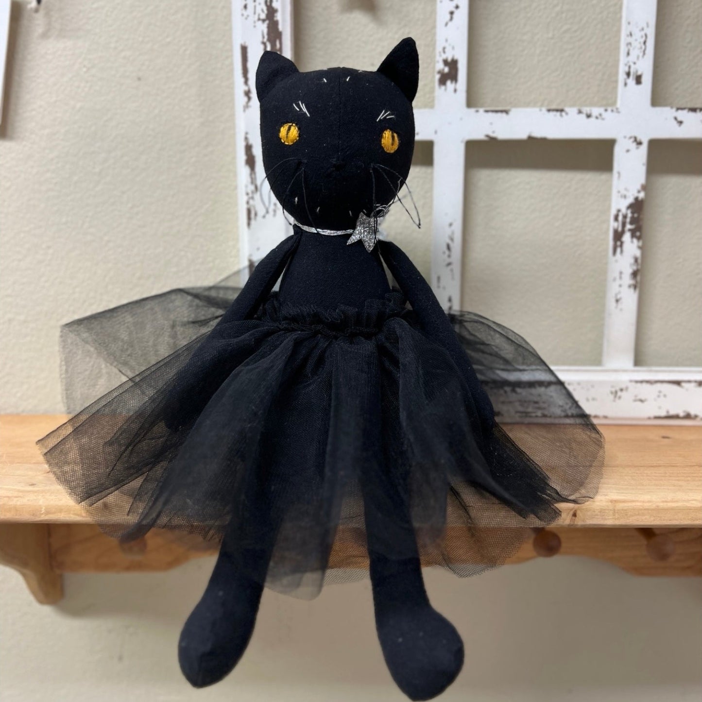 Black Cat & Bunny Doll in Tulle Tutus