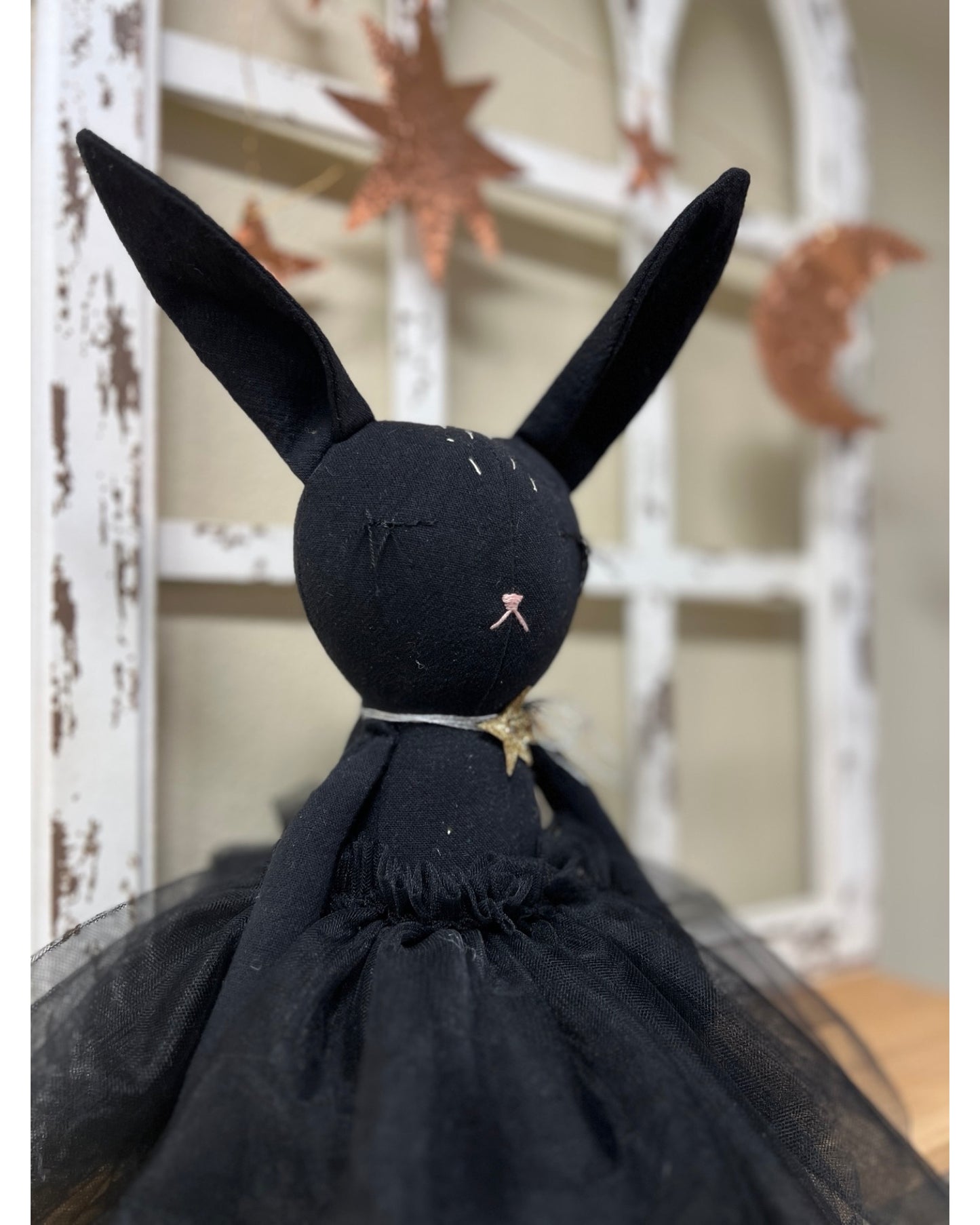 Black Cat & Bunny Doll in Tulle Tutus