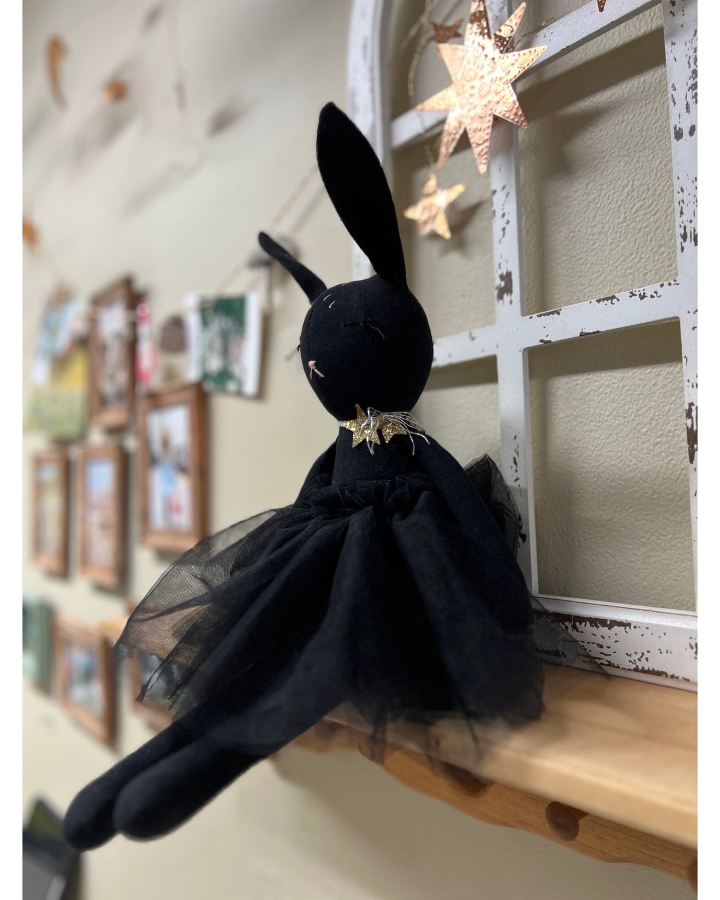 Black Cat & Bunny Doll in Tulle Tutus
