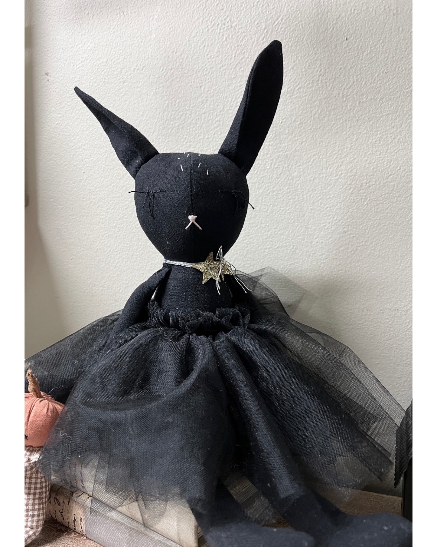 Black Cat & Bunny Doll in Tulle Tutus