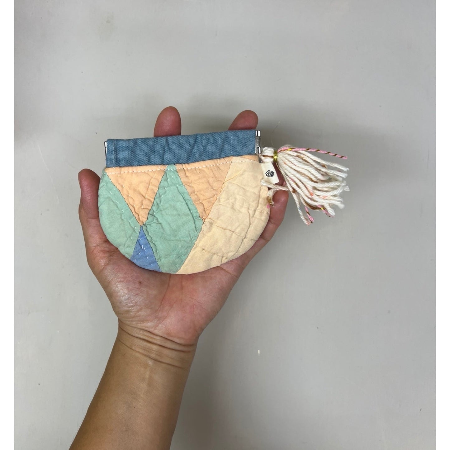Vintage Quilt Pouch with Tassel