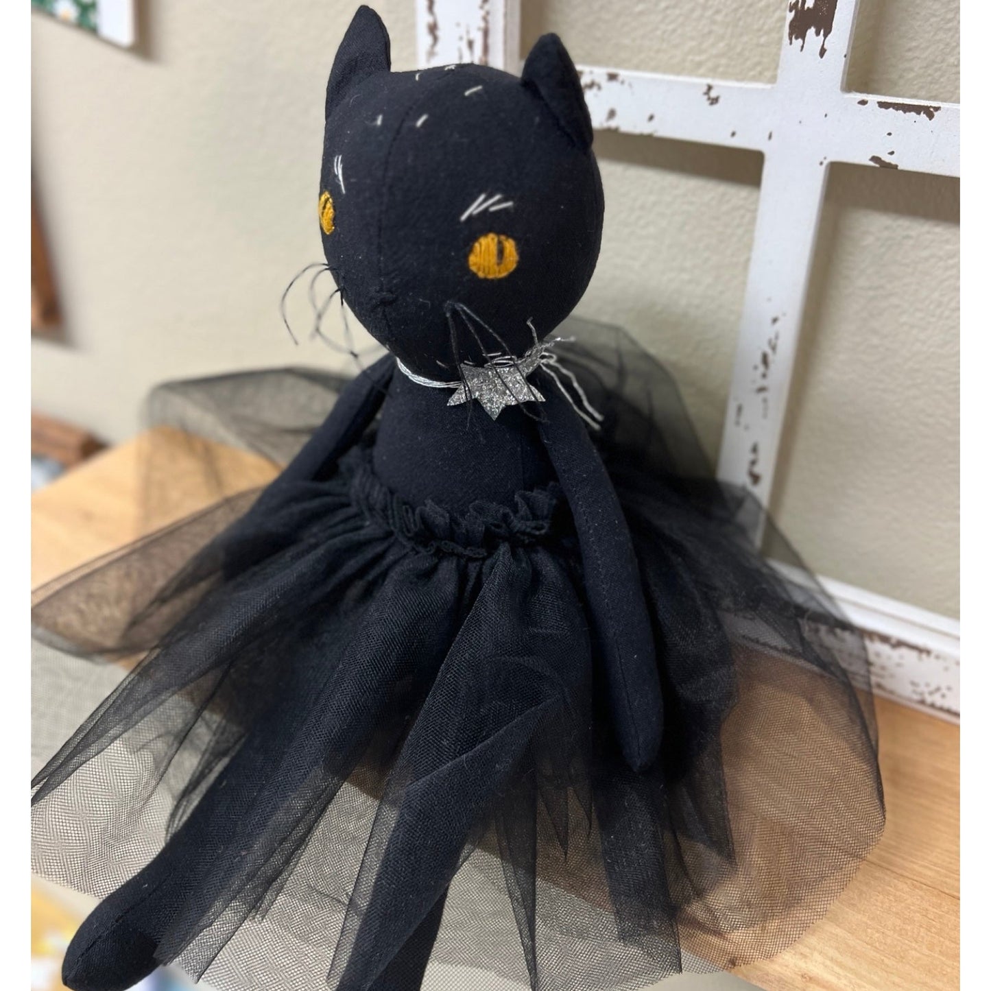 Black Cat & Bunny Doll in Tulle Tutus