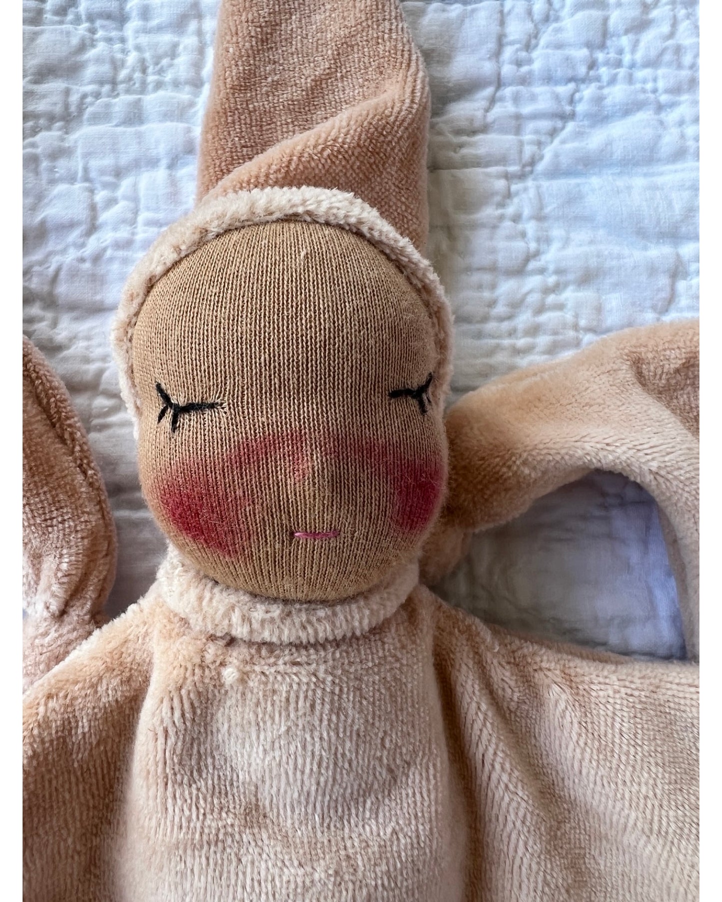 Avocado Dyed Comfort Lovie | Cream Blush