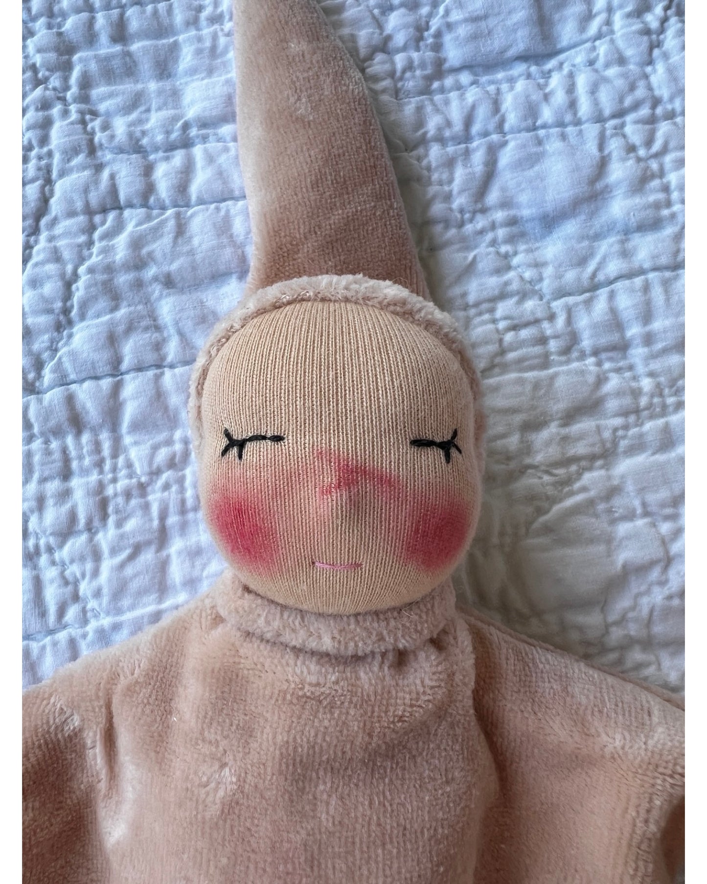 Avocado Dyed Comfort Lovie | Cream Blush