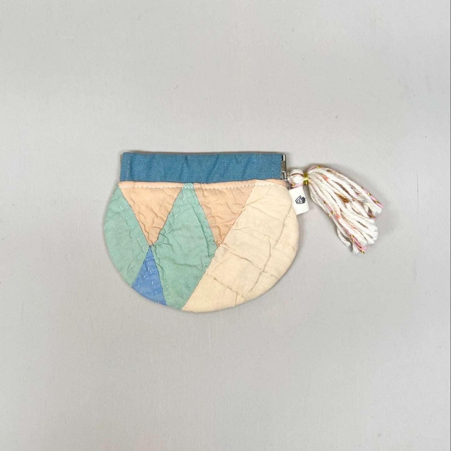 Vintage Quilt Pouch with Tassel