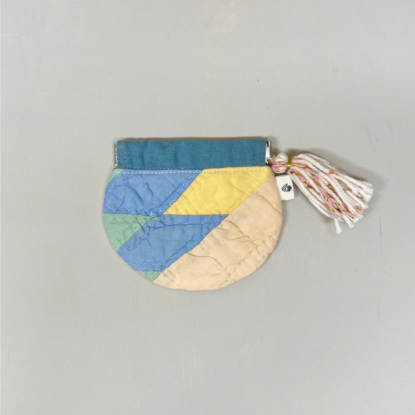 Vintage Quilt Pouch with Tassel