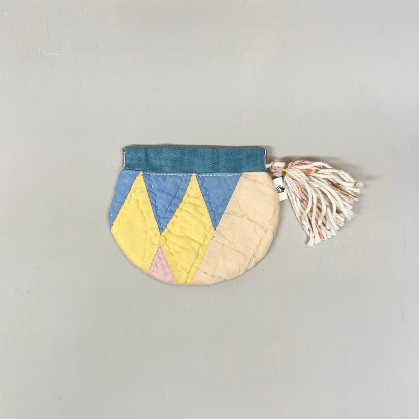 Vintage Quilt Pouch with Tassel