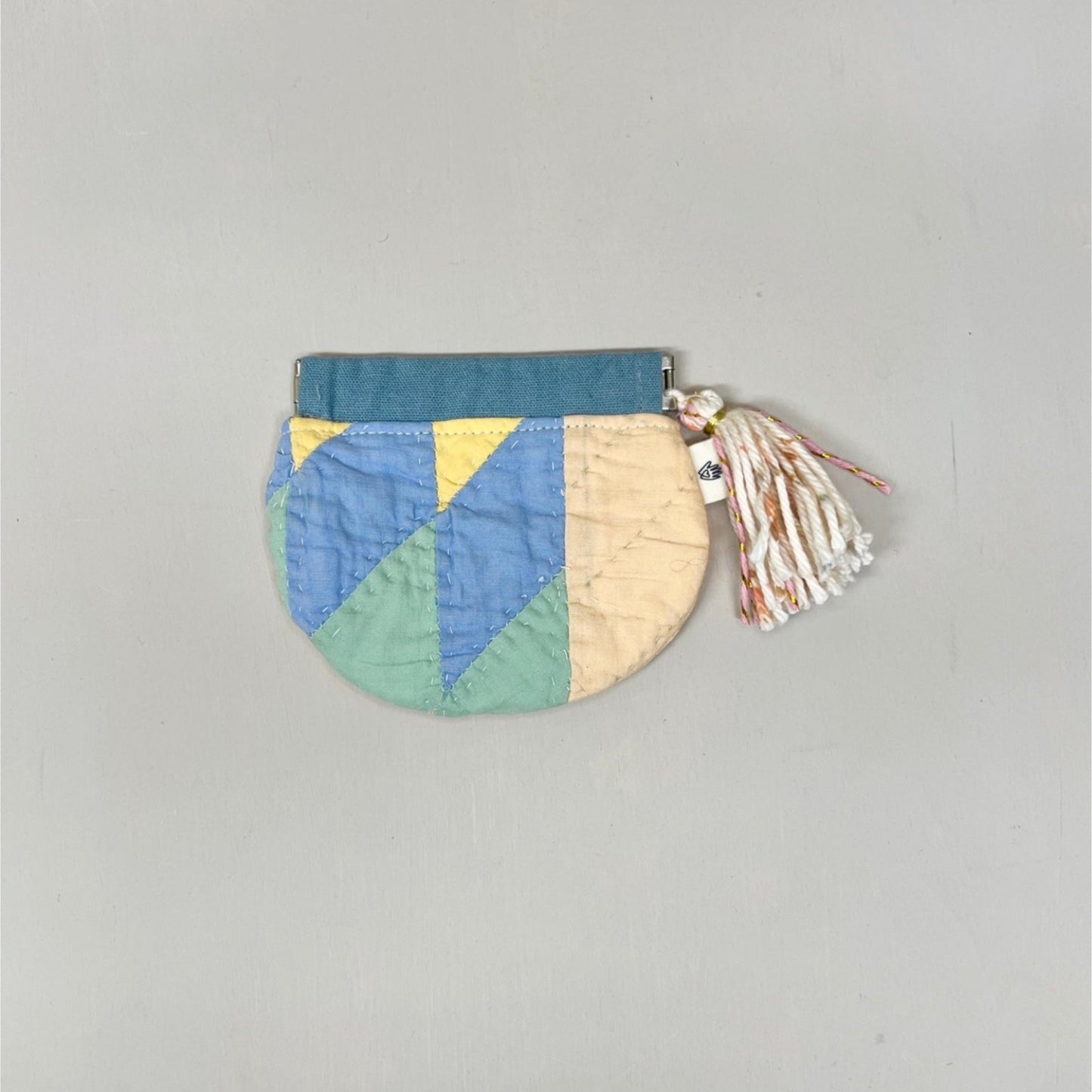 Vintage Quilt Pouch with Tassel