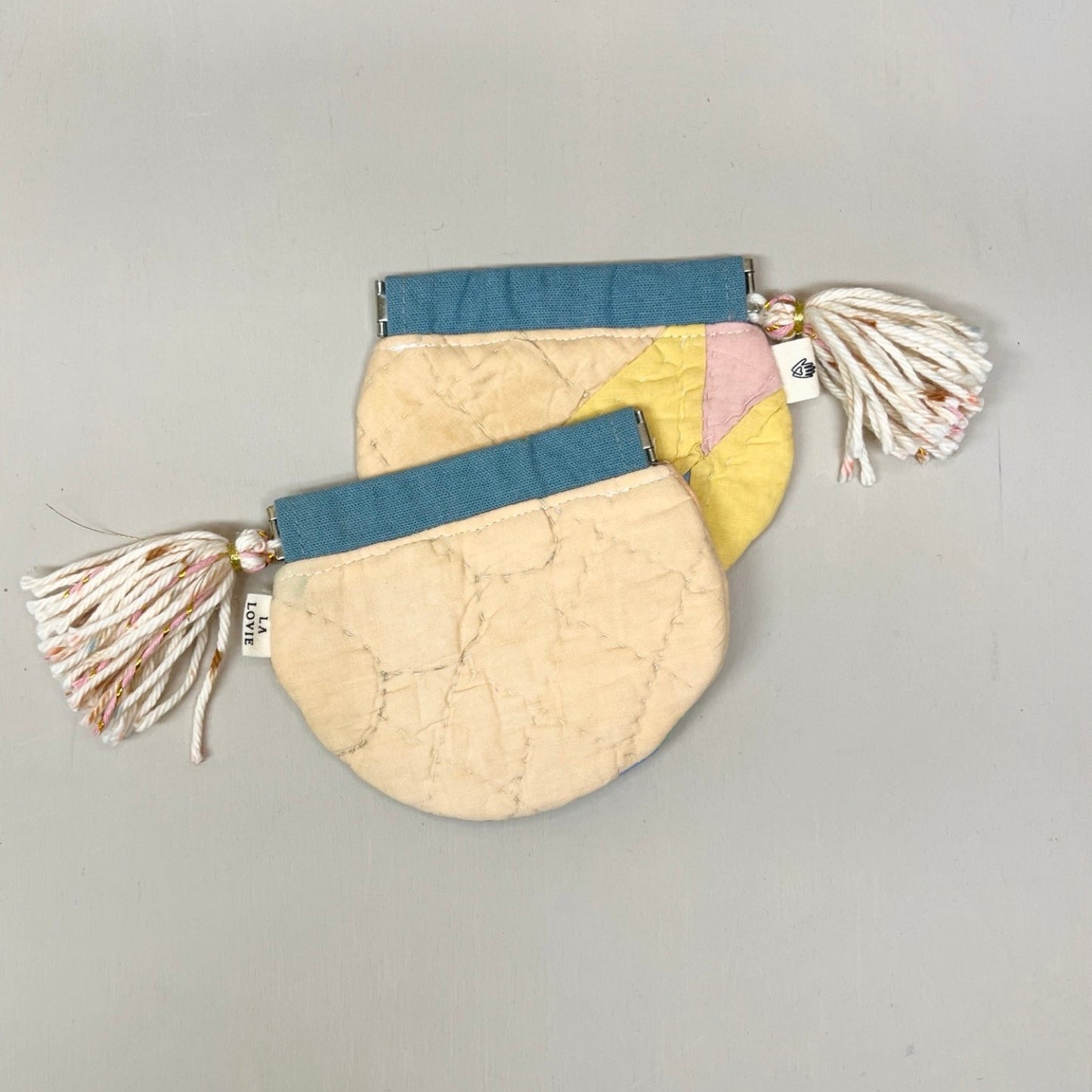 Vintage Quilt Pouch with Tassel